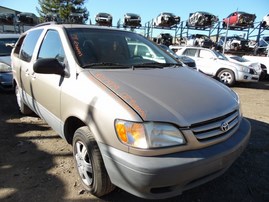 2002 TOYOTA SIENNA LE BEIGE 3.0L AT Z17979